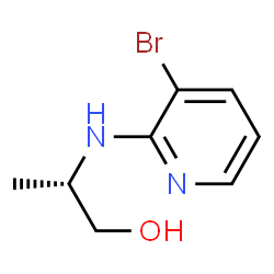 (S)-2-(3-bromopyridin-2-ylamino)propan-1-ol结构式