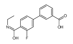 3-[4-(ethylcarbamoyl)-3-fluorophenyl]benzoic acid结构式