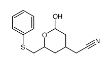 2-[2-hydroxy-6-(phenylsulfanylmethyl)oxan-4-yl]acetonitrile结构式