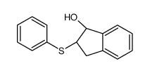 (1R,2R)-2-phenylsulfanyl-2,3-dihydro-1H-inden-1-ol结构式