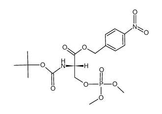 Boc-Ser(PO3Me2)-ONBzl Structure