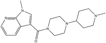 (1-methyl-1H-pyrrolo[2,3-b]pyridin-3-yl)(4-(1-methylpiperidin-4-yl)piperazin-1-yl)methanone Structure