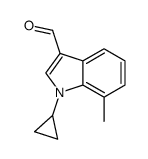 7-methyl-1-(cyclopropyl)-1H-indole-3-carboxaldehyde Structure