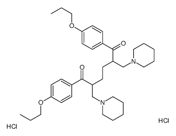 2,5-bis(piperidin-1-ylmethyl)-1,6-bis(4-propoxyphenyl)hexane-1,6-dione,dihydrochloride Structure