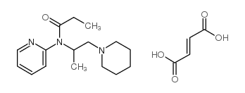 N-(1-methyl-2-piperidinoethyl)-N-(2-pyridyl)propionamide fumarate structure