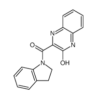 (3-Hydroxyquinoxalin-2-yl)(indolin-1-yl)methanone Structure