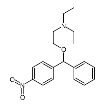 N,N-diethyl-2-[(4-nitrophenyl)-phenylmethoxy]ethanamine结构式