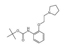 tert-butyl (2-(2-(pyrrolidin-1-yl)ethoxy)phenyl)carbamate结构式