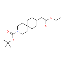 tert-butyl 9-(2-ethoxy-2-oxoethyl)-3-azaspiro[5.5]undecane-3-carboxylate结构式