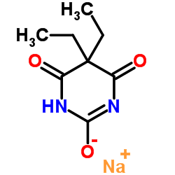 sodium,5,5-diethyl-4,6-dioxo-1H-pyrimidin-2-olate structure