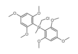 (chloromethyl)methylbis(2,4,6-trimethoxyphenyl)silane结构式