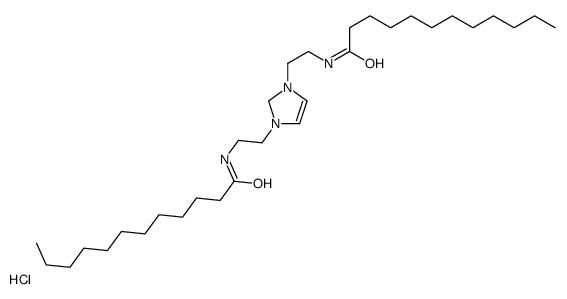 N-[2-[3-[2-(dodecanoylamino)ethyl]-1,2-dihydroimidazol-1-ium-1-yl]ethyl]dodecanamide,chloride Structure