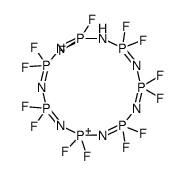 2,2,4,4,6,6,8,8,10,10,12,12,14,14-tetradecafluoro-1,3,5,7,9,11,13-heptaza-2λ5,4λ5,6λ5,8λ5,12λ5,14λ5-hexaphospha-10-phosphoniacyclotetradeca-2,4,6,8,11,13-hexaene Structure