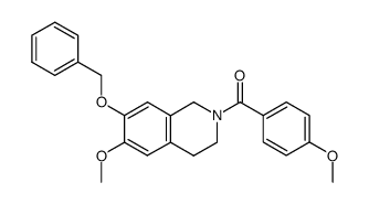 (7-(benzyloxy)-6-methoxy-3,4-dihydroisoquinolin-2(1H)-yl)(4-methoxyphenyl)methanone结构式