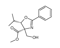 methyl (4S,5S)-4-(hydroxymethyl)-5-isopropyl-2-phenyl-4,5-dihydrooxazole-4-carboxylate Structure