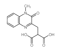 Propanedioic acid,2-[(3,4-dihydro-4-methyl-3-oxo-2-quinoxalinyl)methyl]- Structure