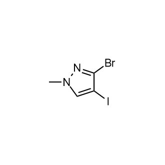 3-Bromo-4-iodo-1-methyl-1H-pyrazole Structure