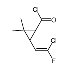 Cyclopropanecarbonyl chloride, 3-(2-chloro-2-fluoroethenyl)-2,2-dimethyl-, (1R-trans)- (9CI) Structure