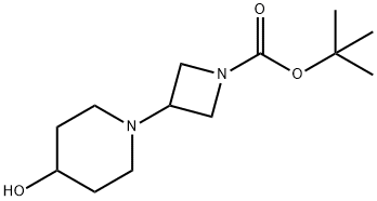 tert-Butyl 3-(4-hydroxy-1-piperidyl)azetidine-1-carboxylate结构式