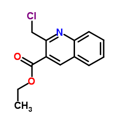 Ethyl 2-(chloromethyl)-3-quinolinecarboxylate结构式