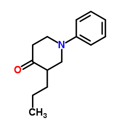 1-Phenyl-3-propyl-4-piperidinone结构式