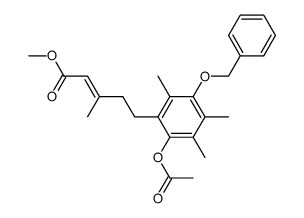 methyl 5-(2-acetoxy-5-benzyloxy-3,4,6-trimethylphenyl)-3-methyl-2-pentenoate结构式