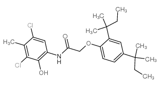 N-(3,5-DICHLORO-2-HYDROXY-4-METHYLPHENYL)-2-(2,4-DI-TERT-PENTYLPHENOXY)-ACETAMIDE Structure