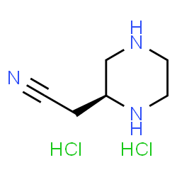 (S)-2-(piperazin-2-yl)acetonitrile dihydrochloride structure