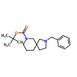 2-苄基-2,7-二氮杂螺[4.5]癸烷-7-羧酸叔丁酯结构式