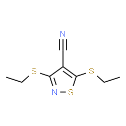 3,5-Bis(ethylthio)-4-isothiazolecarbonitrile结构式