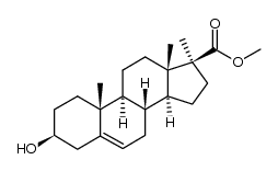 (17S)-3β-hydroxy-21(20=]17)-abeo-pregnen-(5)-oic acid-(20)-methyl ester Structure