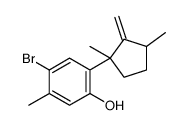 4-Bromo-2-[(1R,3S)-1,3-dimethyl-2-methylenecyclopentyl]-5-methylphenol Structure