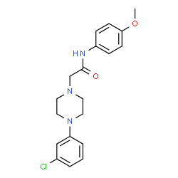 2-[4-(3-CHLOROPHENYL)PIPERAZINO]-N-(4-METHOXYPHENYL)ACETAMIDE结构式