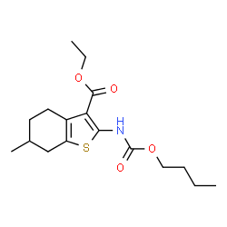 Ethyl 2-[(butoxycarbonyl)amino]-6-methyl-4,5,6,7-tetrahydro-1-benzothiophene-3-carboxylate structure