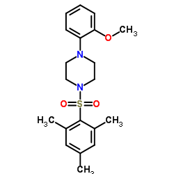 4-(2-METHOXYPHENYL)-1-((2,4,6-TRIMETHYLPHENYL)SULFONYL)PIPERAZINE Structure