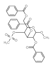 a-D-Galactopyranoside, methyl, 2,3,6-tribenzoate4-methanesulfonate structure