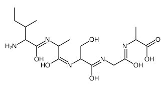 (2S)-2-[[2-[[(2S)-2-[[(2S)-2-[[(2S,3S)-2-amino-3-methylpentanoyl]amino]propanoyl]amino]-3-hydroxypropanoyl]amino]acetyl]amino]propanoic acid Structure