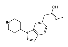 N-methyl-2-(1-piperidin-4-ylindol-6-yl)acetamide结构式