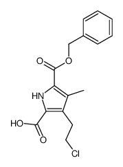 5-Benzyloxycarbonyl-3-(2-chloroethyl)-4-methylpyrrole-2-carboxylic Acid结构式