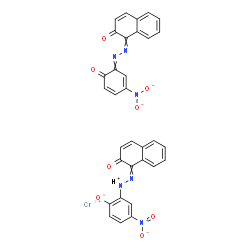 hydrogen [1-[(2-hydroxy-4-nitrophenyl)azo]-2-naphtholato(2-)][1-[(2-hydroxy-5-nitrophenyl)azo]-2-naphtholato(2-)]chromate(1-) picture