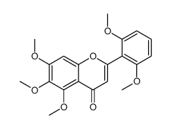 2-(2,6-dimethoxyphenyl)-5,6,7-trimethoxychromen-4-one结构式