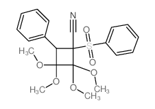 Cyclobutanecarbonitrile,2,2,3,3-tetramethoxy-4-phenyl-1-(phenylsulfonyl)- picture