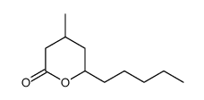 4-methyl-6-pentyltetrahydro-2H-pyran-2-one结构式