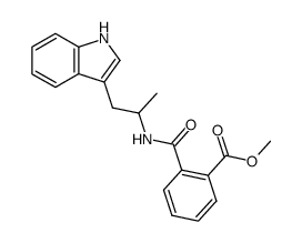 N-[2-(1H-Indol-3-yl)-1-methyl-ethyl]-phthalamic acid methyl ester结构式