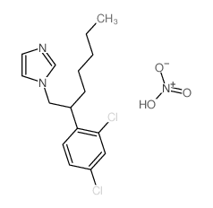 1-[2-(2,4-dichlorophenyl)heptyl]imidazole; dihydroxy-oxo-azanium结构式