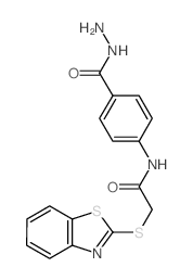 2-benzothiazol-2-ylsulfanyl-N-[4-(hydrazinecarbonyl)phenyl]acetamide Structure