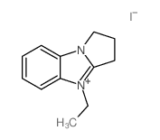 4-ethyl-2,3-dihydro-1H-pyrrolo[1,2-a]benzimidazol-9-ium,iodide结构式