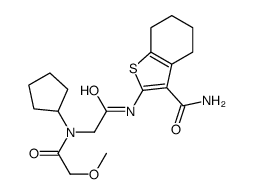 Benzo[b]thiophene-3-carboxamide, 2-[[[cyclopentyl(methoxyacetyl)amino]acetyl]amino]-4,5,6,7-tetrahydro- (9CI)结构式