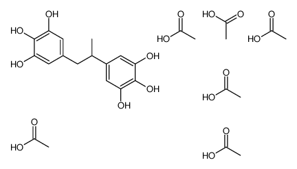 acetic acid,5-[2-(3,4,5-trihydroxyphenyl)propyl]benzene-1,2,3-triol结构式