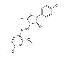 1-(p-Chlorphenyl)-4-(2',4'-dimethoxyphenylazo)-3-methylpyrazolin-5-on结构式